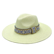 Ivory Straw Panama Fedora