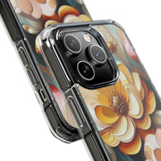 FASHION JUNKY - Oil Painted Pastel Flower Magnetic Clear Impact Case