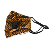 Brown Snake Skin Filter Mask