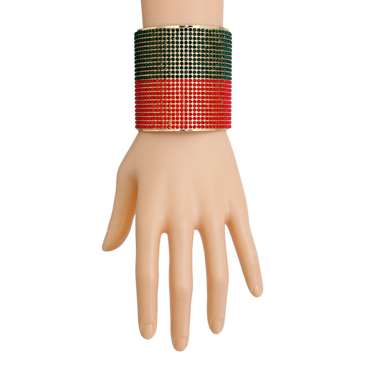 Signature Holiday Splendor: Red & Green Cuff