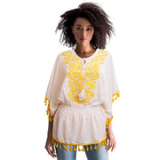 Sunshine Stiches: Yellow Embroidered Top