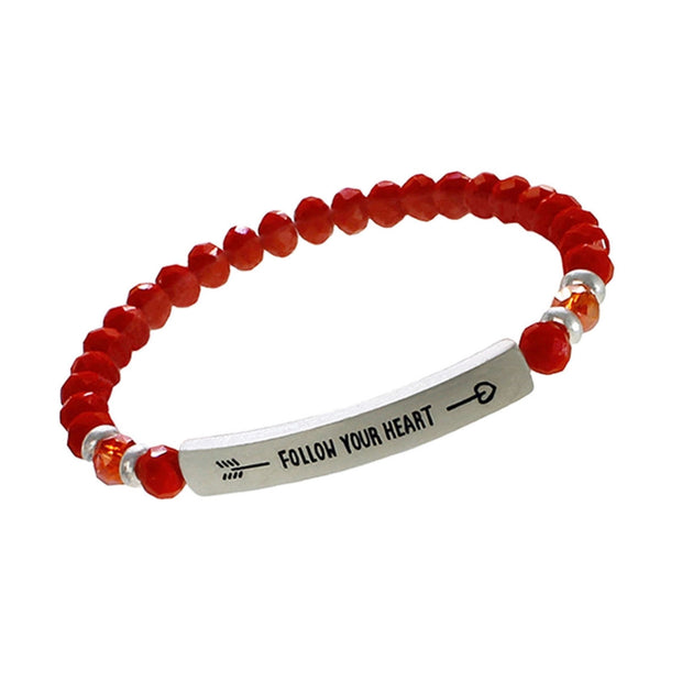 Coral Follow your Heart Bracelet