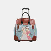 Nicole Lee USA Printed Rolling Tote Bag