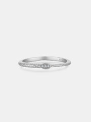 925 Sterling Silver Inlaid Zircon Ring