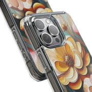 FASHION JUNKY - Oil Painted Pastel Flower Magnetic Clear Impact Case