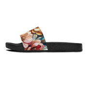 FASHION JUNKY - Oil Painted Pastel Flower Women's Slide Sandals