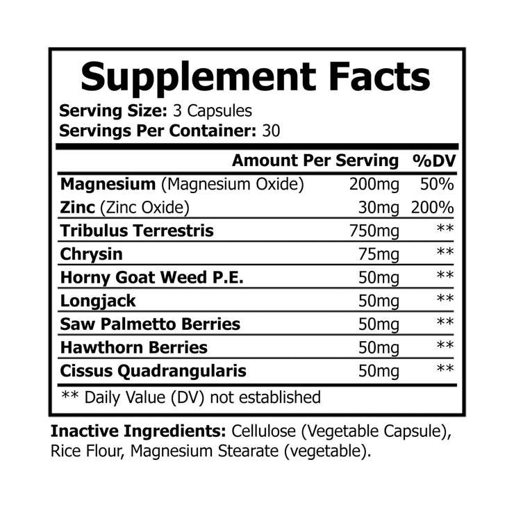 Iris Cosmetics - Magnesium Zinc Supplement (90 Capsules)