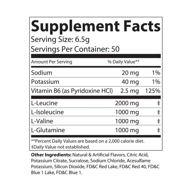 Iris Cosmetics - BCAA Supplement, Grape (325g, 11.46oz, 50 servings)