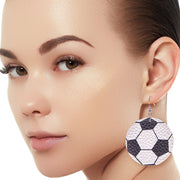 Soccer Vegan Leather Earrings