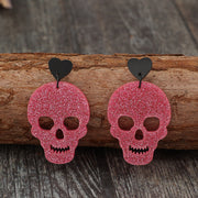 Acrylic Skeleton & Heart Earrings