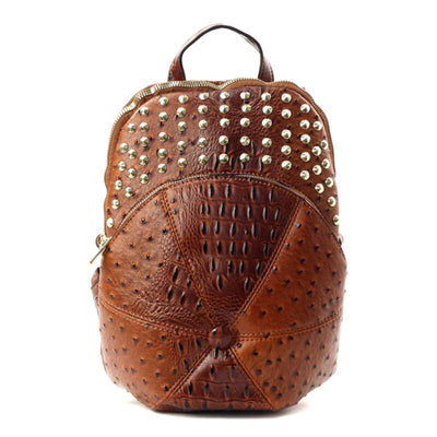 Brown Baseball Hat Shaped Backpack