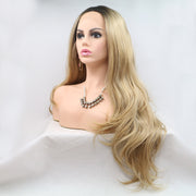 13*3" Lace Front Wigs Synthetic Long Wavy 24" 130% Density