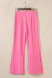 Sachet Pink High Waist Central Seam Flared Pants