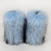 Women's Winter Snow Boots - Outdoor Luxury with Faux Fox Fur, Plush Warmth, and Fashionable Platform Design