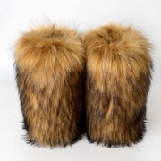 Women's Winter Snow Boots - Outdoor Luxury with Faux Fox Fur, Plush Warmth, and Fashionable Platform Design