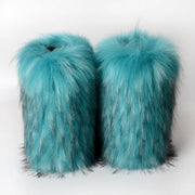 Women's Winter Snow Boots - Outdoor Luxury with Faux Fox Fur, Plush Warmth, and Fashionable Platform Design