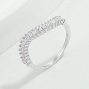 925 Sterling Silver Inlaid Zircon Ring