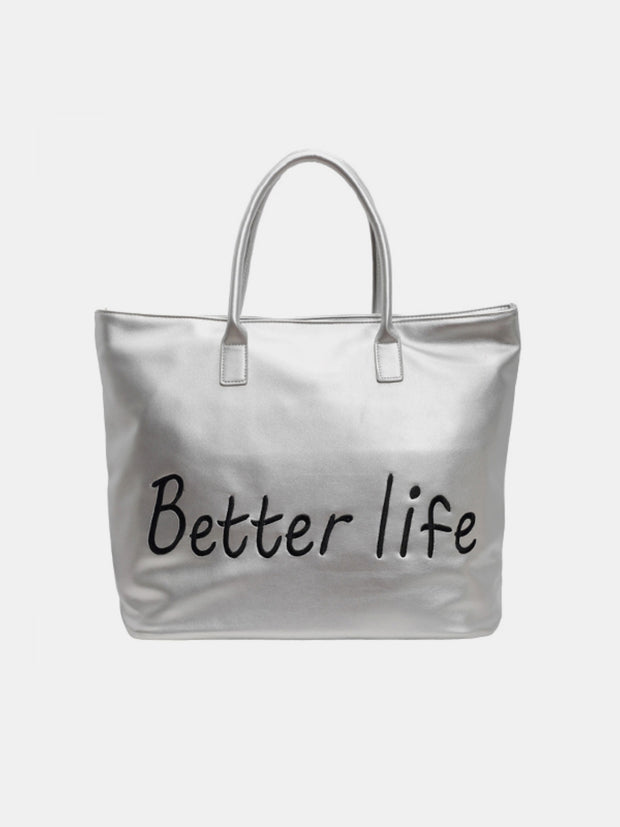 BETTER LIFE PU Leather Tote Bag