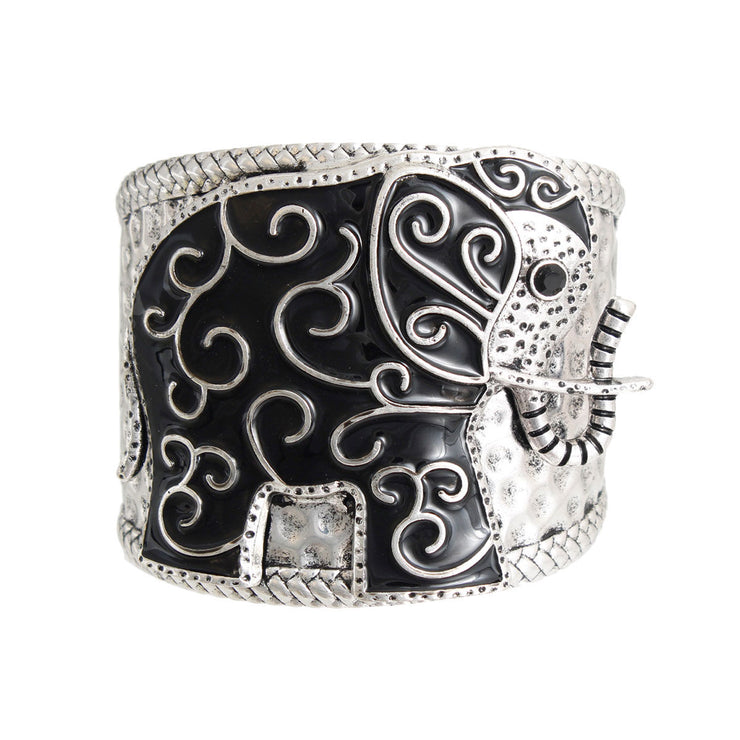 Full Black Delta Sorority Elephant Cuff|Adjustable