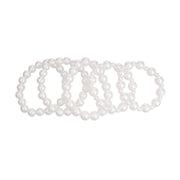 White Pearl Bracelets 5 Pcs