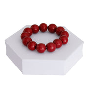 Burgundy Bubble Gum Pearl Bracelet