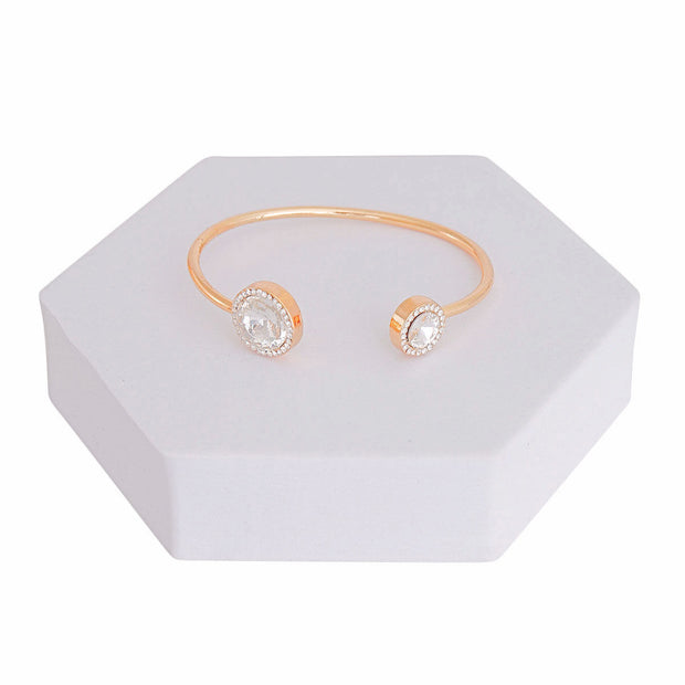 Gold Round Crystal Bangle