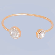 Gold Round Crystal Bangle