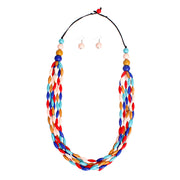 Long Multi Color Toggle Necklace