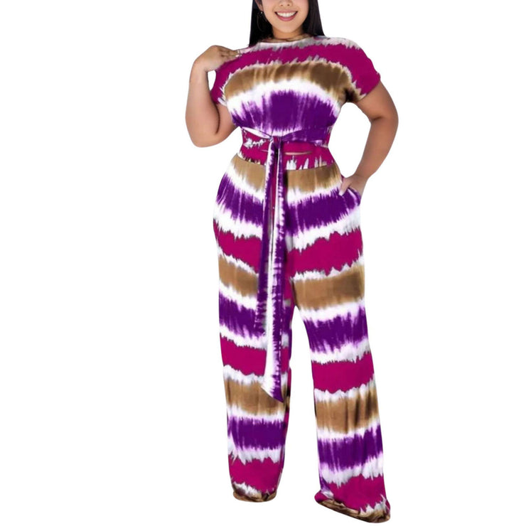 1XL Purple Tie Dye Outfit Set