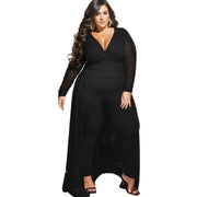 3XL Black Mesh High Low Pant Set