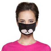 Black Teddy Bear Mouth Mask