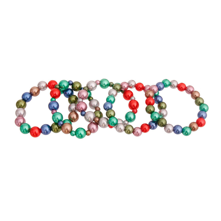 Dark Multi Color Pearl 5 Pcs Bracelets