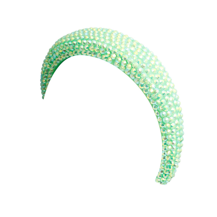 Lime Green Crystal Padded Headband