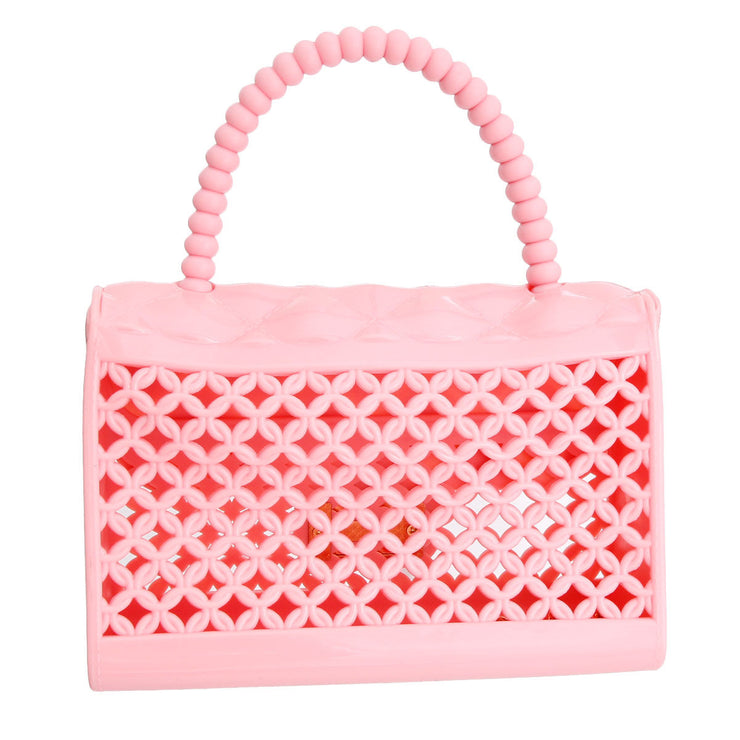 Pink Jelly Top Handle Mini Crossbody