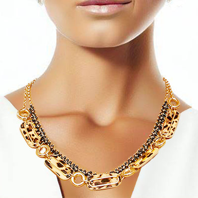 Elegant Gold Leopard Link Set