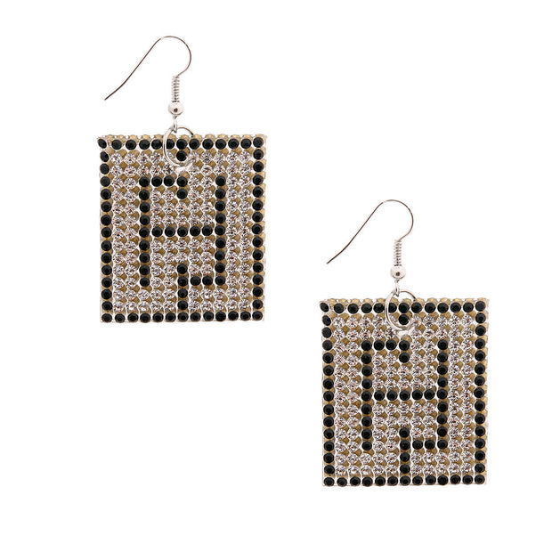 Sleek Silver Duality: Reversible Earrings