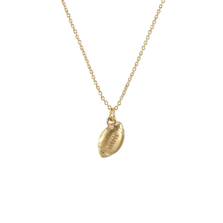 Matte Gold Football Necklace