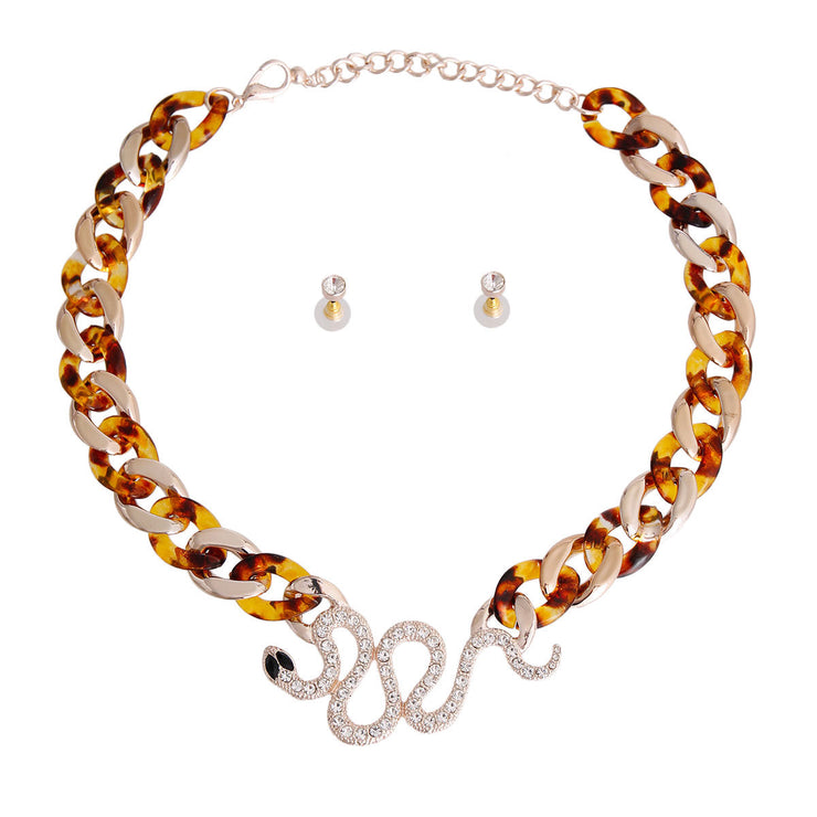 Tortoiseshell Treasures: Snake Necklace