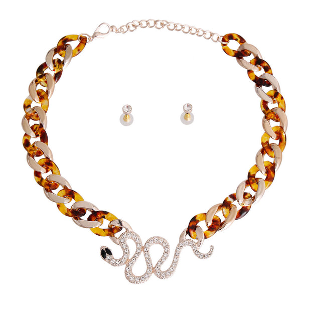 Tortoiseshell Treasures: Snake Necklace