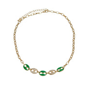 Green Gold Mariner Chain Necklace