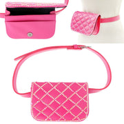 Fuchsia Quilted Belt Bag