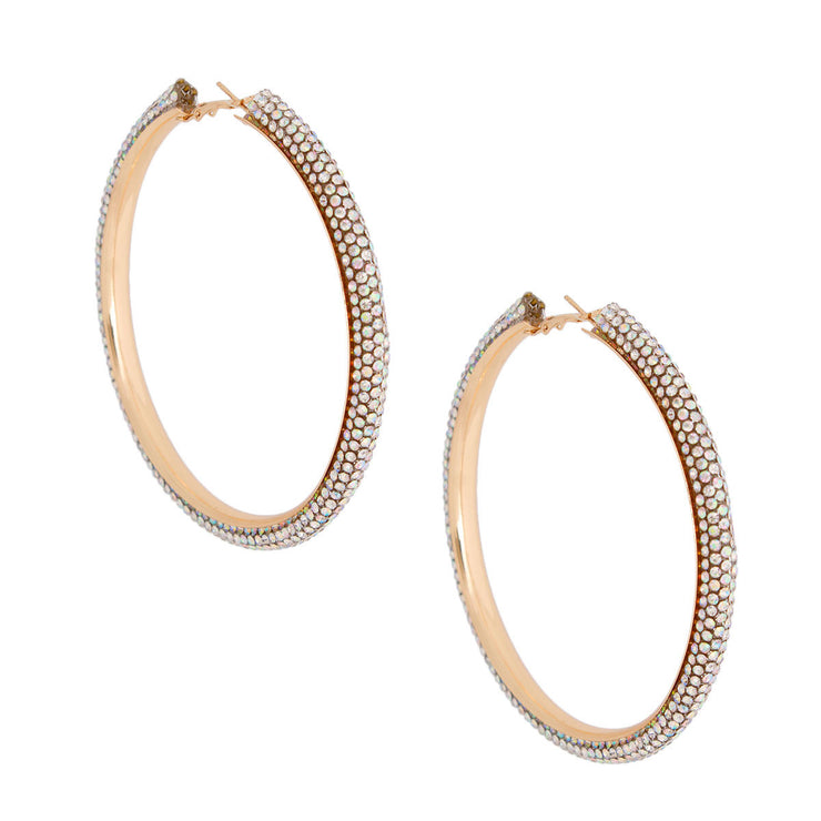 AURBO and Gold Rhinestone Hoops