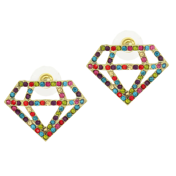 Multi Stone 3D Diamond Studs