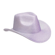 Cowboy Hat Iridescent Striped Lavender Hat