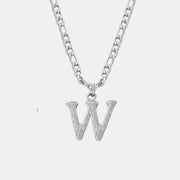 Titanium Steel Letter Pendant Necklace