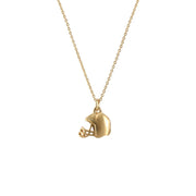 Matte Gold Football Helmet Necklace