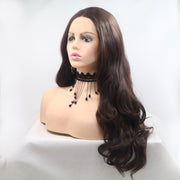 13*3" Lace Front Wigs Synthetic Long Wavy 24" 130% Density