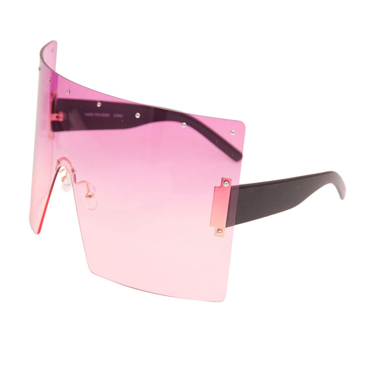 Purple Flat Top Shield Sunglasses