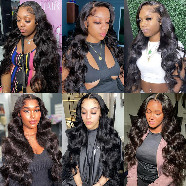 30 32 Inch Body Wave 13x4 13x6 360 HD Transparent Lace Front Wig Brazilian Human Hair Wigs Lace Frontal Wigs For Black Women