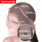 13x4 Hd Lace Frontal Wig Deep Water Wave 250 Density Curly Human Hair Pre plucked Lace Front Wigs For Women Brazilian